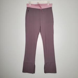 Athleta‎ Hermosa pants women's size S grey pink workout pants bootcut gym yoga